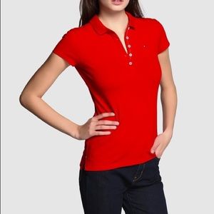 Tommy Hilfiger women’s polo shirt in red, size S
